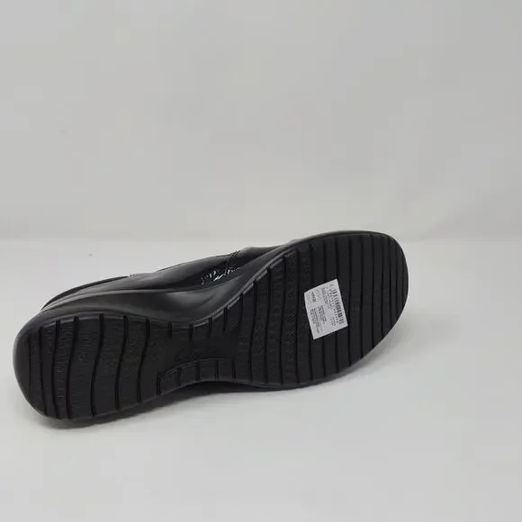 Clarks Collection Women’s Black Patent Leather Comfort Shoes Zip Size 9 Wide NEW - Picture 8 of 14